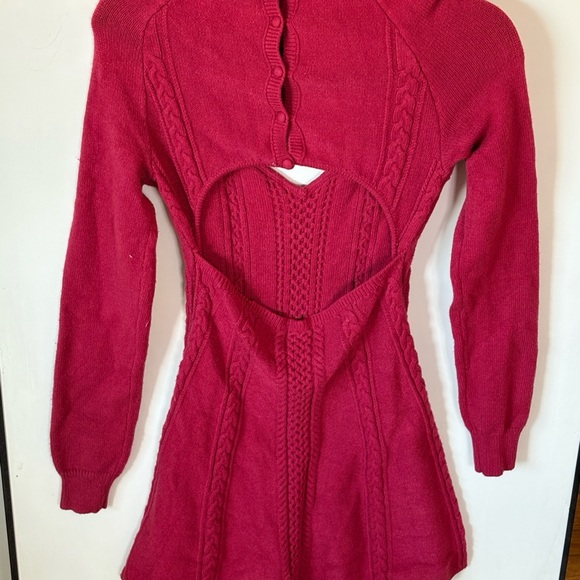 Free People Vibrant Red Knit Sweater Dress - Picture 7 of 10